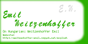 emil weitzenhoffer business card